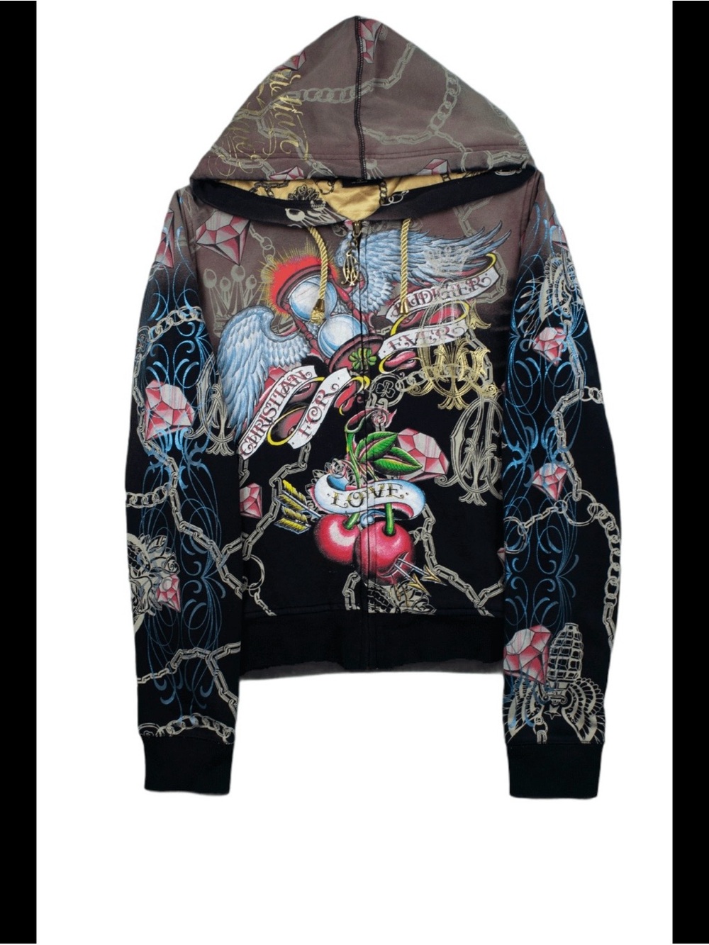 Vintage Christian Audigier Graphic Hoodie
